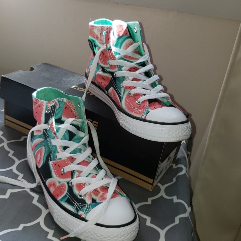 Converse watermelon print sneakers